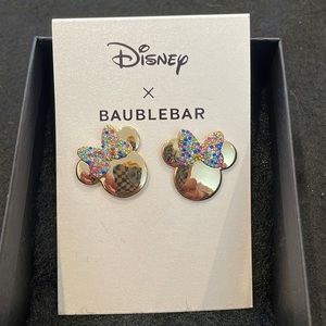 Disney X Baublebar Gold Minnie Mouse Earrings